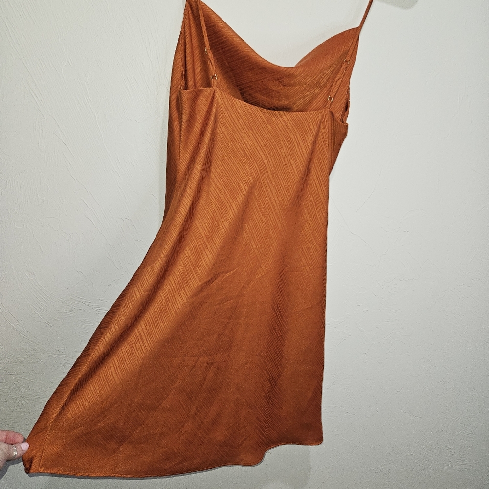 House of Harlow x REVOLVE Party Ira Mini Dress Burnt Orange Women's Size Small - Picture 10 of 16